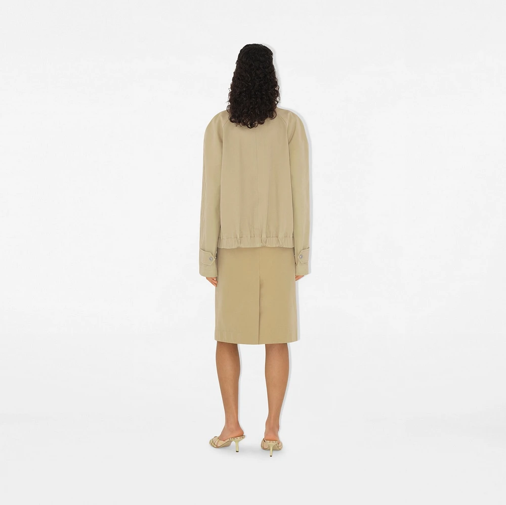 Cotton Midi Skirt in Beige - Women, Nylon, Technical | Burberry® Official