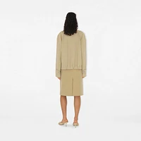 Cotton Midi Skirt in Beige - Women, Nylon, Technical | Burberry® Official