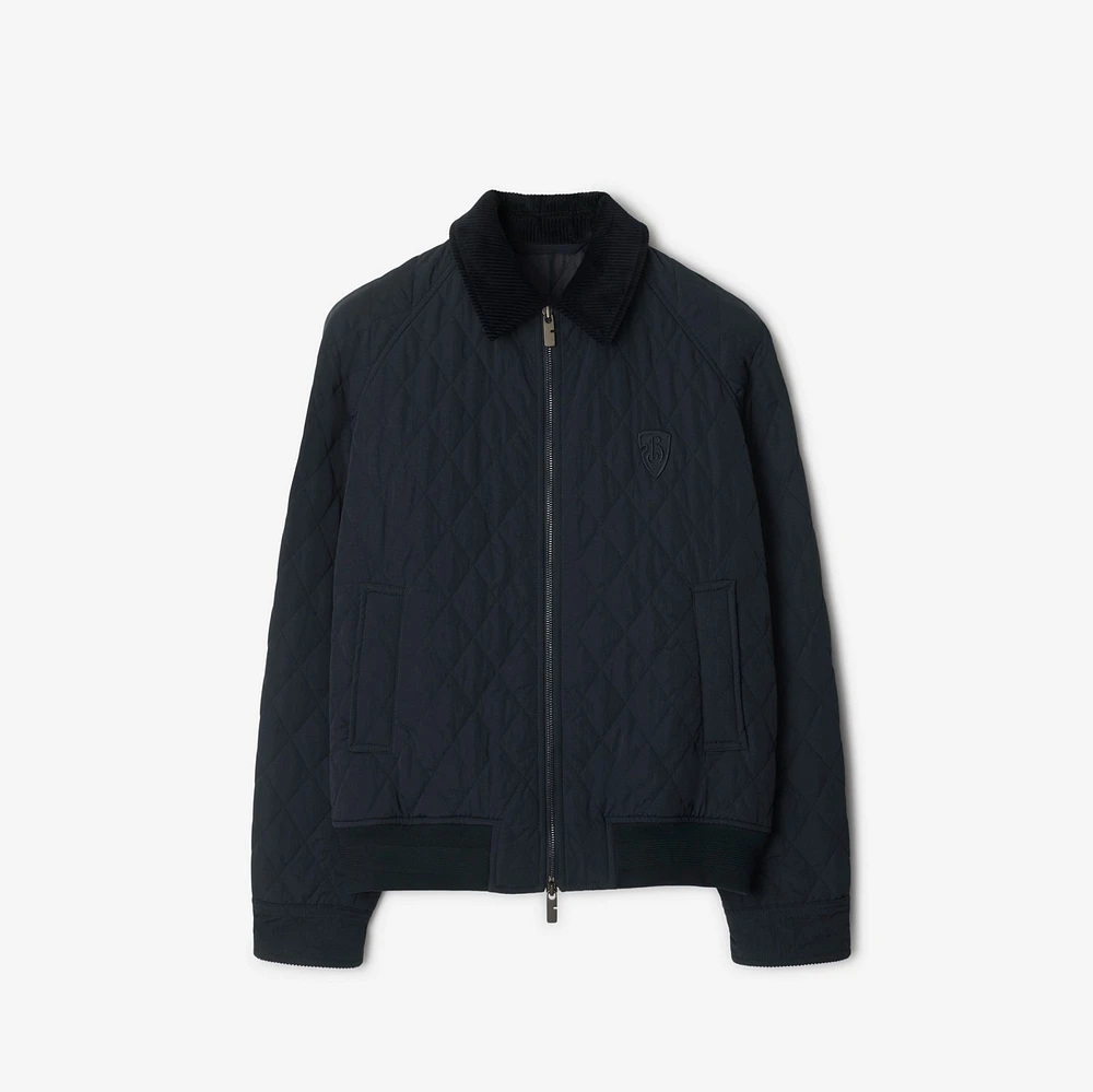 Quilted Nylon Jacket in Navy/charcoal melange - Men | Burberry® Official