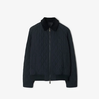 Quilted Nylon Jacket in Navy/charcoal melange - Men | Burberry® Official