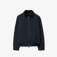 Quilted Nylon Jacket in Navy/charcoal melange - Men | Burberry® Official