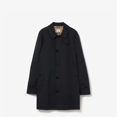 Cotton Gabardine Car Coat in Midnight - Men | Burberry® Official