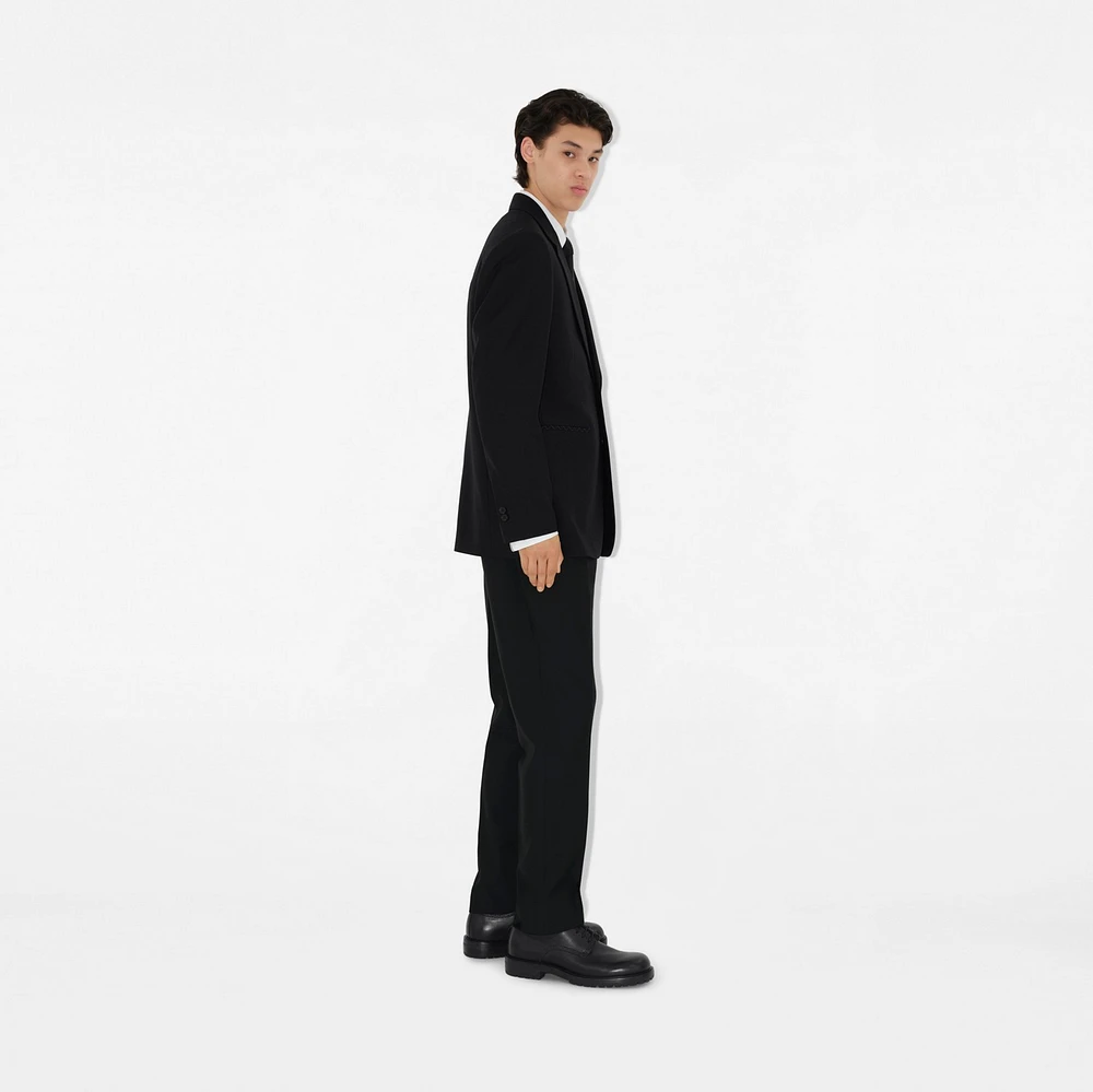 Wool Tailored Trousers in Black - Men | Burberry® Official