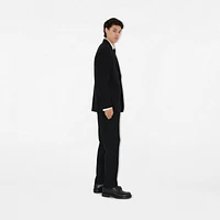 Wool Tailored Trousers in Black - Men | Burberry® Official