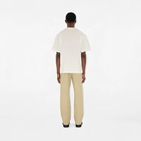 Cross Stitch EKD​ Cotton T-shirt in Chalk - Men | Burberry® Official