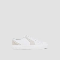 Two-tone Leather Sneakers White/grey - Men | Burberry® Official
