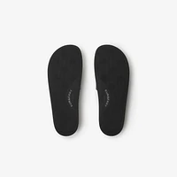 Check Slides in Midnight - Men, Technical | Burberry® Official