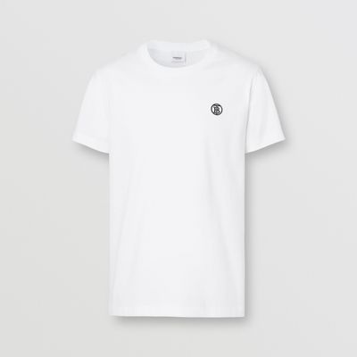 Monogram Motif Cotton T-shirt White - Men | Burberry® Official