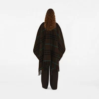 Check Wool Cashmere Cape in Snug | Burberry® Official