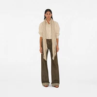 B Charm Wool Scarf in Sand | Burberry® Official