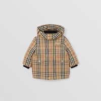 Horseferry Motif Vintage Check Puffer Coat Archive Beige - Children | Burberry® Official
