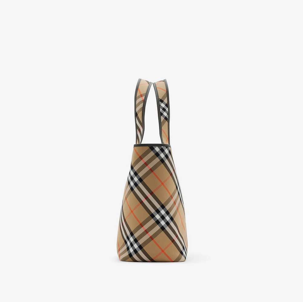 Medium Check Tote in Sand - Women | Burberry® Official