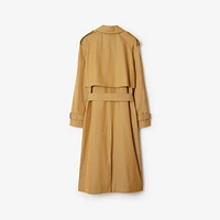 Long Gabardine Trench Coat in Spelt - Men