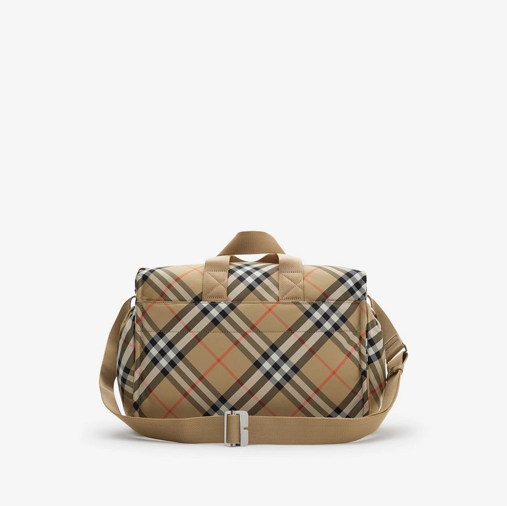 Check Baby Changing Bag in Sand - Children | Burberry® Official