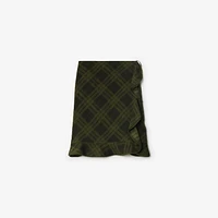 Check Silk Wrap Skirt in Oil - Women | Burberry® Official