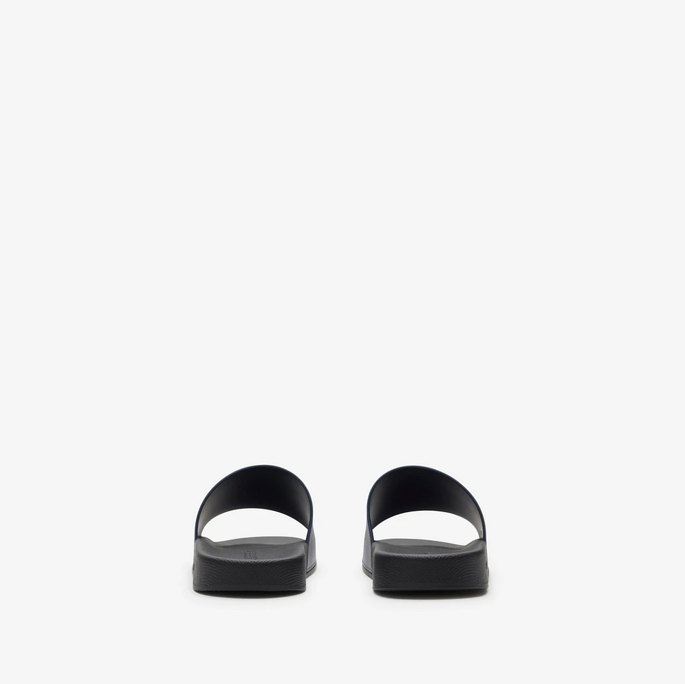 Check Slides in Midnight - Men, Technical | Burberry® Official