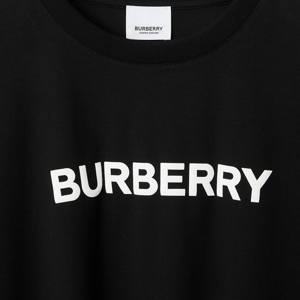 Logo Cotton T-shirt in Black - Men | Burberry® Official
