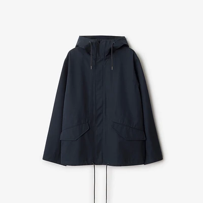 Short Bonded Gabardine Parka in Navy - Men | Burberry® Official