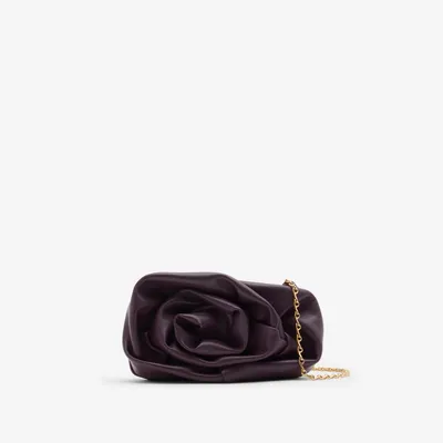 Rose Chain Clutch in Prune - Women, Leather | Burberry® Official
