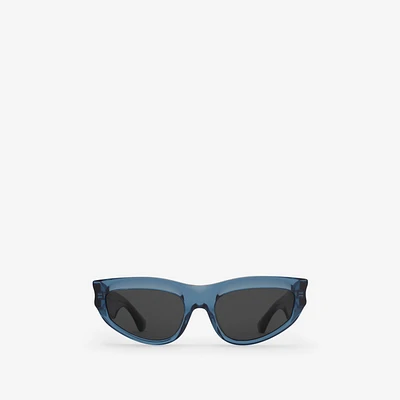 Classic Oval Sunglasses in Light blue - Women | Burberry® Official