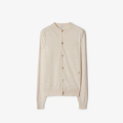Wool Cardigan in Nutmeg - Women | Burberry® Official
