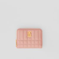 Quilted Leather Lola Zip Wallet in Dusky Pink - Women | Burberry® Official