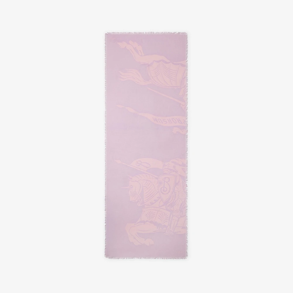 Wide EKD Wool Scarf in Fondant | Burberry® Official