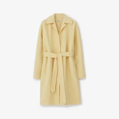 Cashmere Wrap Coat in Daffodil - Women | Burberry® Official