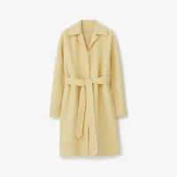 Cashmere Wrap Coat in Daffodil - Women | Burberry® Official