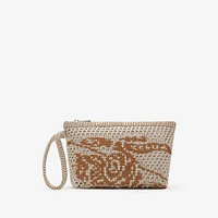 EKD Crochet Pouch in White/sand - Women, Nylon, Technical | Burberry® Official