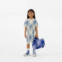 Check Gabardine High-top Sneakers in Knight - Children | Burberry® Official