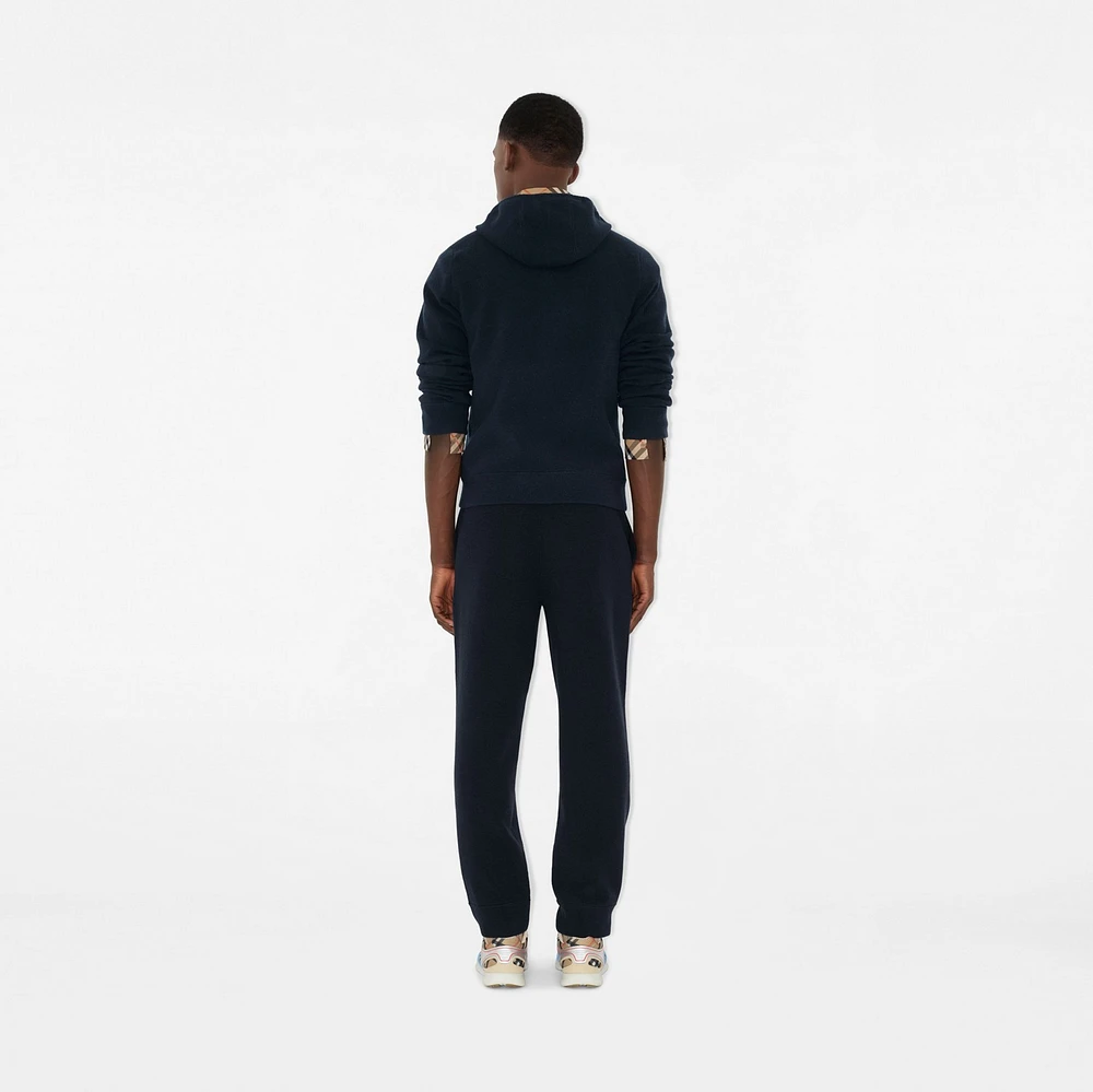 Cashmere Blend Zip Hoodie in Navy - Men | Burberry® Official