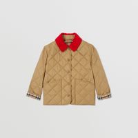 Corduroy Collar Diamond Quilted Jacket Archive Beige | Burberry® Official