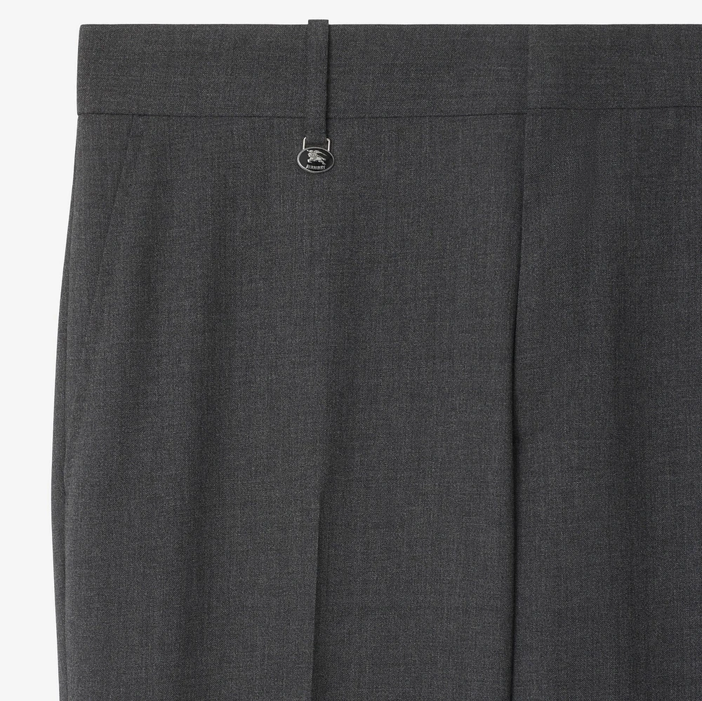 Wool Tailored Trousers in Rock grey - Men | Burberry® Official