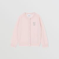 Monogram Motif Wool Cardigan Frosty Pink | Burberry® Official
