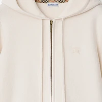 Cashmere Blend Zip Hoodie in Chalk - Women | Burberry® Official