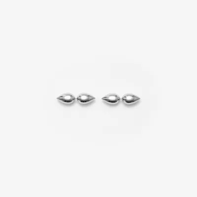 Spear Stud Earrings in Silver