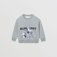 Animal Kingdom Embroidered Cotton Sweatshirt Pale Grey Melange | Burberry® Official