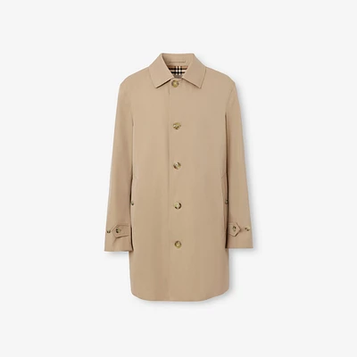 Short Paddington Heritage Car Coat in Honey - Men, Cotton Gabardine | Burberry® Official