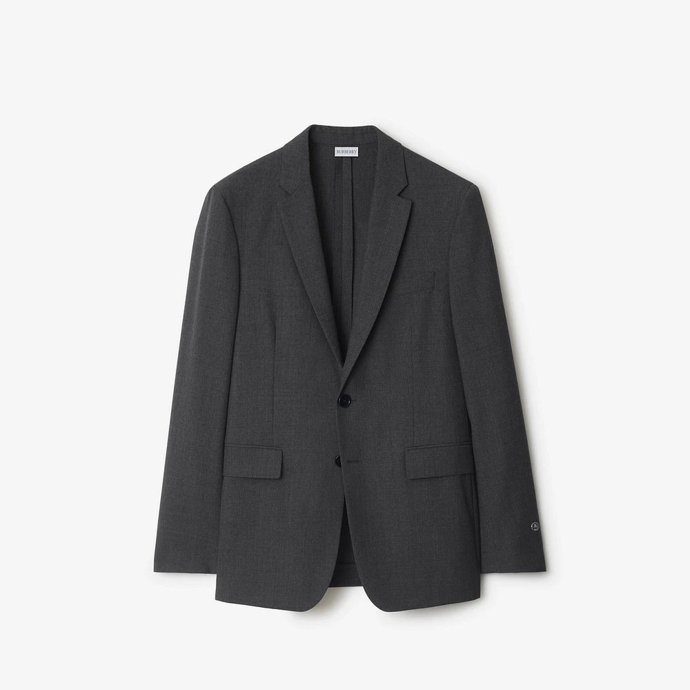 Wool Tailored Jacket in Rock grey - Men | Burberry® Official