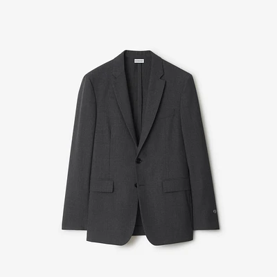 Wool Tailored Jacket in Rock grey - Men | Burberry® Official