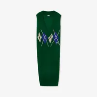 Argyle Wool Dress in Ivy - Women | Burberry® Official