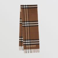 Contrast Check Cashmere Scarf in Archive Beige/birch Brown | Burberry® Official