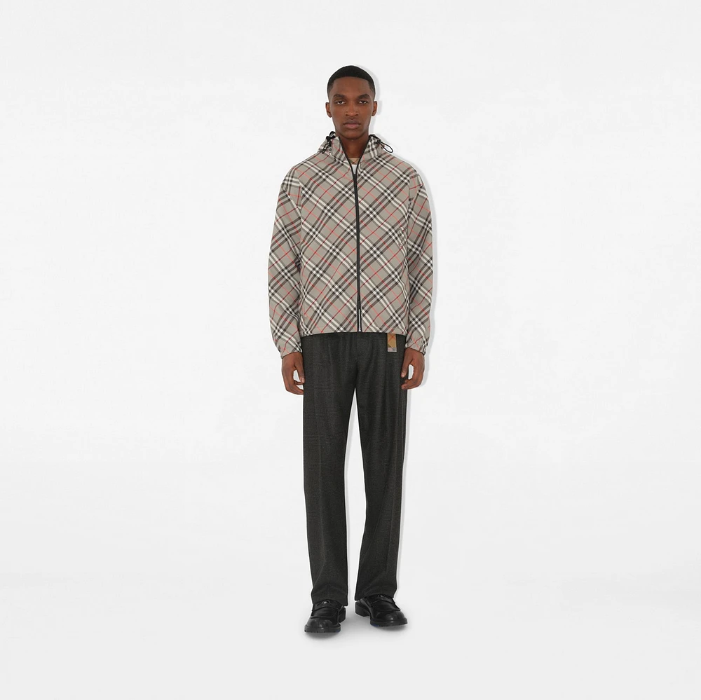 Reversible Check Jacket in Mauve grey - Men | Burberry® Official