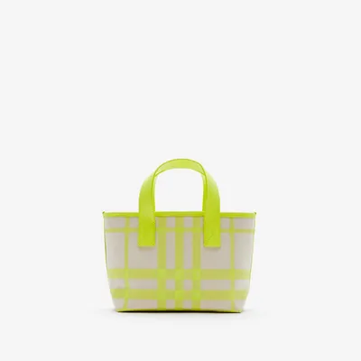 Check Tote in Vivid lime - Children | Burberry® Official