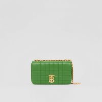 Quilted Leather Mini Lola Bag in Deep Emerald Green - Women | Burberry® Official