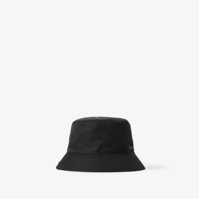 Nylon Reversible Bucket Hat in Black/archive beige - Men | Burberry® Official