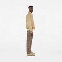 Check Cotton Blend Track Pants in Nut - Men | Burberry® Official