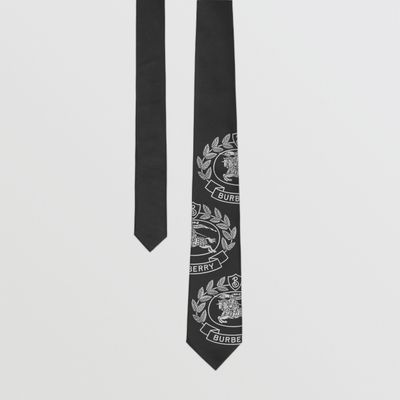 Classic Cut EKD Print Silk Tie in Black - Men | Burberry® Official