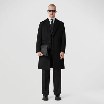Wool Cashmere Tailored Coat Black - Men | Burberry® Official